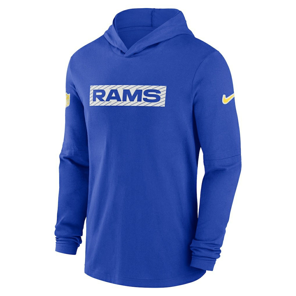 NFL Los Angeles Rams 2024/25 Sideline Performance Long Sleeve Hoodie T-Shirt