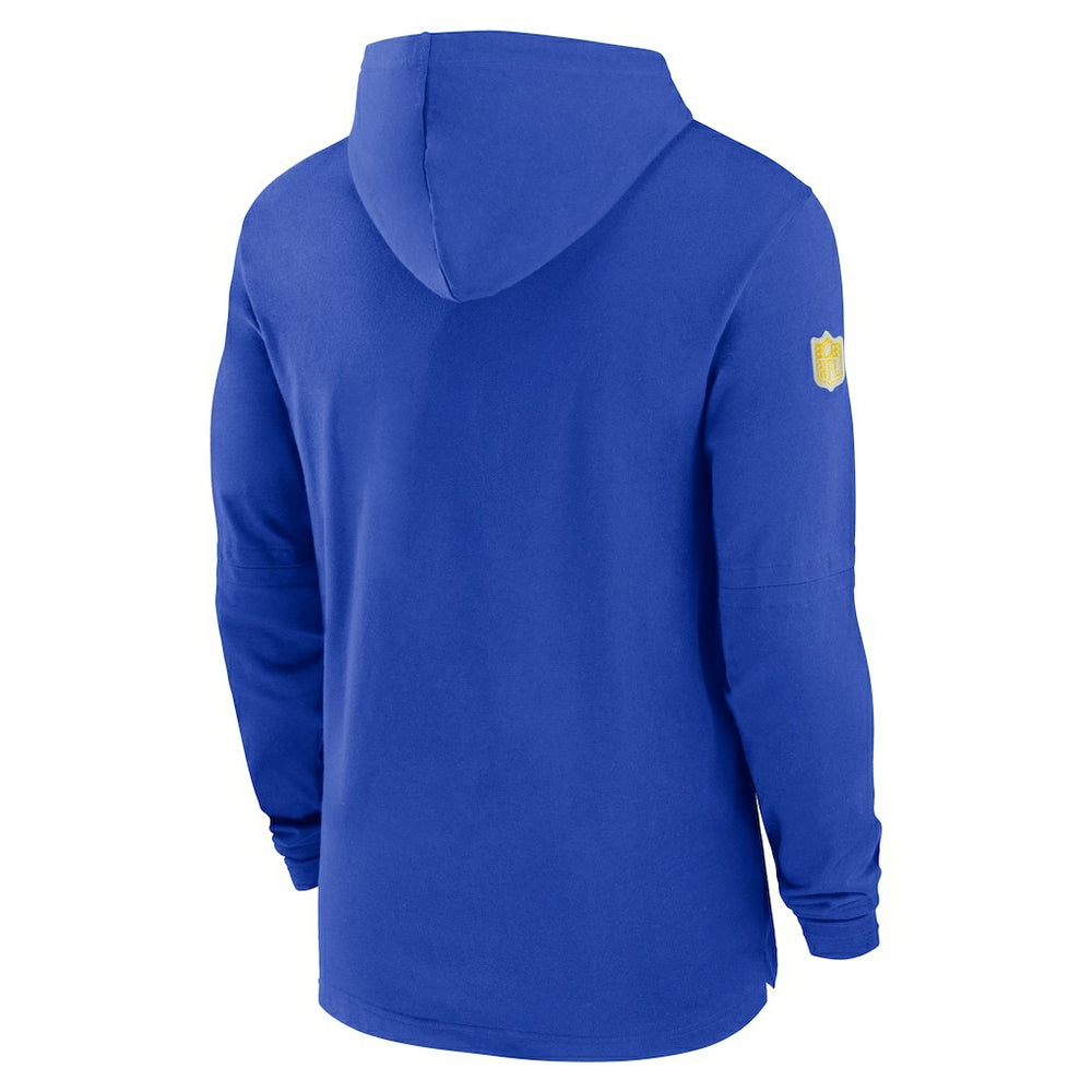 NFL Los Angeles Rams 2024/25 Sideline Performance Long Sleeve Hoodie T-Shirt