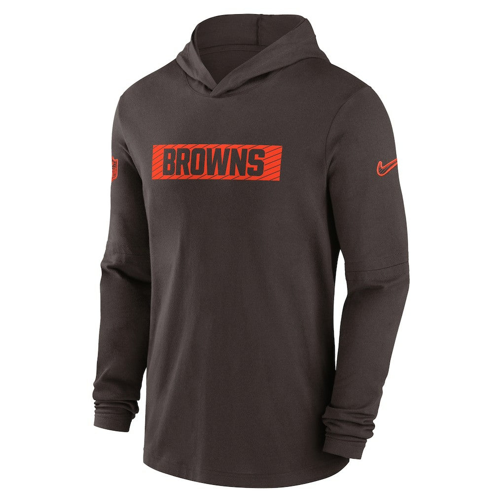 NFL Cleveland Browns 2024/25 Sideline Performance Long Sleeve Hoodie T-Shirt