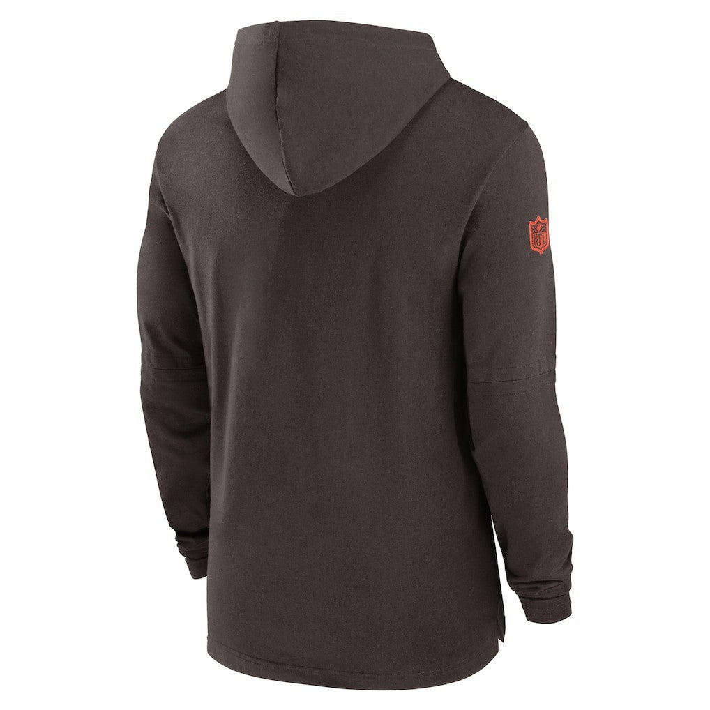 NFL Cleveland Browns 2024/25 Sideline Performance Long Sleeve Hoodie T-Shirt