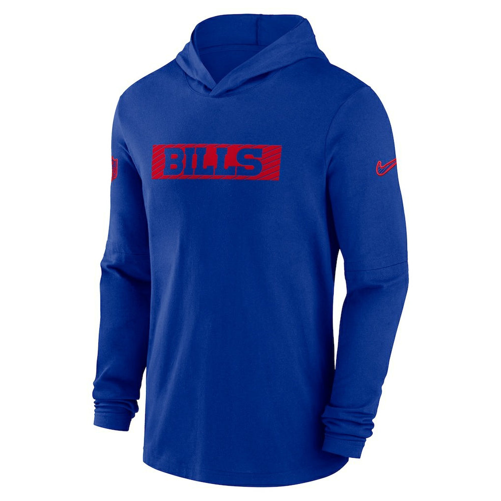 NFL Buffalo Bills 2024/25 Sideline Performance Long Sleeve Hoodie T-Shirt