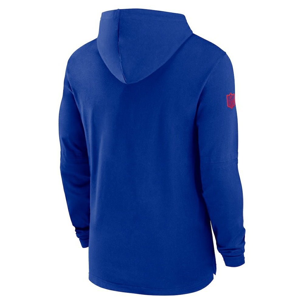 NFL Buffalo Bills 2024/25 Sideline Performance Long Sleeve Hoodie T-Shirt