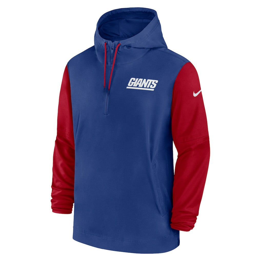 NFL New York Giants 2024/25 Sideline Pre-Game Player 1/2-Zip Hoodie Jacket