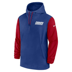 NFL New York Giants 2024/25 Sideline Pre-Game Player 1/2-Zip Hoodie Jacket
