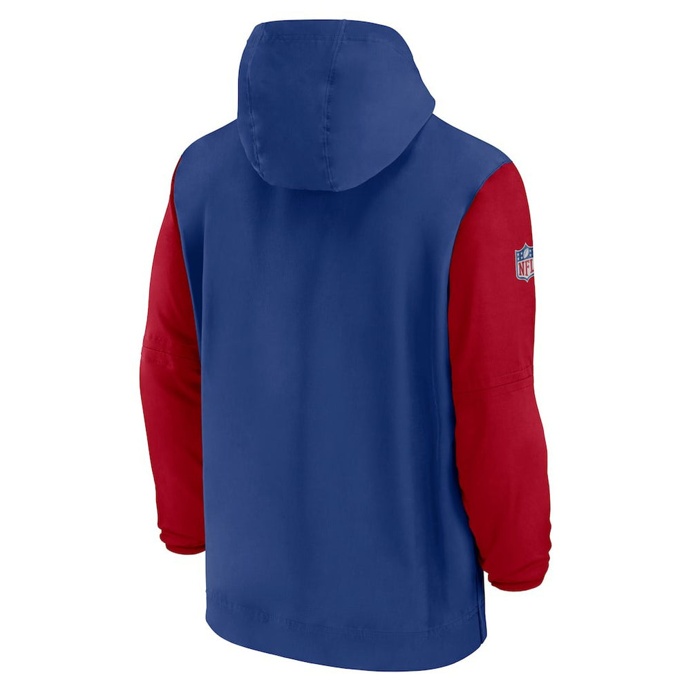 NFL New York Giants 2024/25 Sideline Pre-Game Player 1/2-Zip Hoodie Jacket