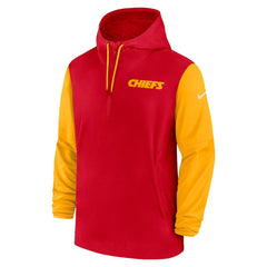 NFL Kansas City Chiefs 2024/25 Sideline Pre-Game Player 1/2-Zip Hoodie Jacket