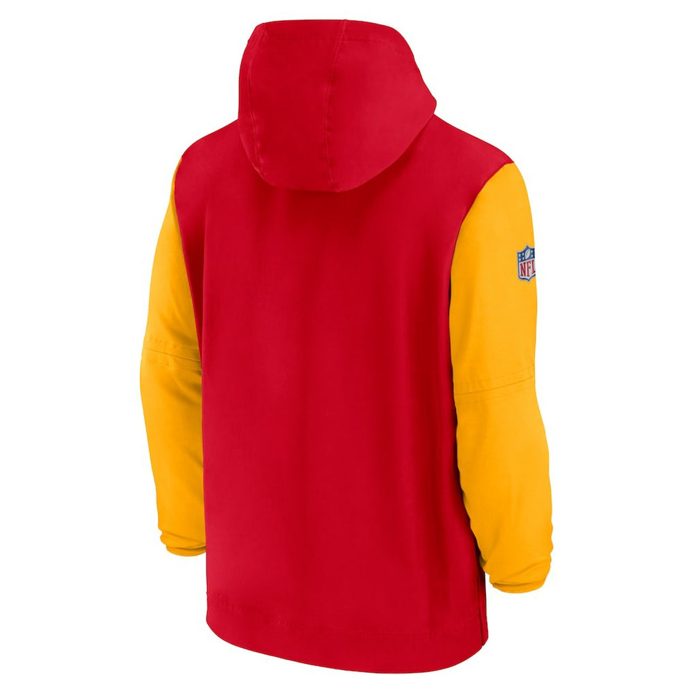 NFL Kansas City Chiefs 2024/25 Sideline Pre-Game Player 1/2-Zip Hoodie Jacket