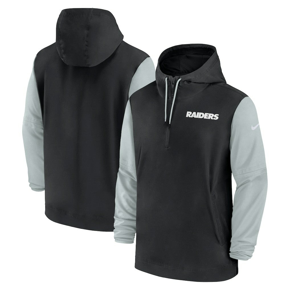NFL Las Vegas Raiders 2024/25 Sideline Pre-Game Player 1/2-Zip Hoodie Jacket