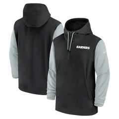 NFL Las Vegas Raiders 2024/25 Sideline Pre-Game Player 1/2-Zip Hoodie Jacket