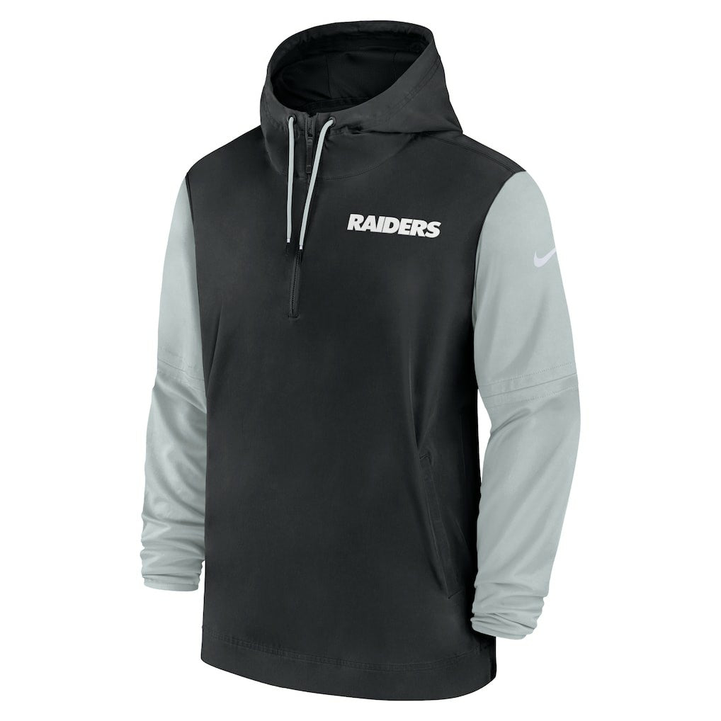 NFL Las Vegas Raiders 2024/25 Sideline Pre-Game Player 1/2-Zip Hoodie Jacket
