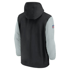 NFL Las Vegas Raiders 2024/25 Sideline Pre-Game Player 1/2-Zip Hoodie Jacket
