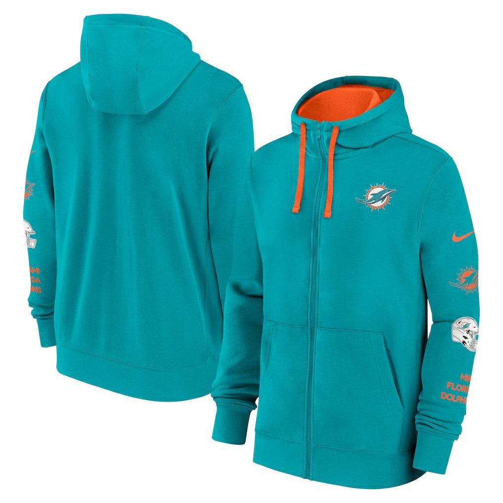 NFL Miami Dolphins Primetime Club Full-Zip Hoodie
