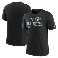 NFL Las Vegas Raiders Overlap Lockup Tri-Blend T-Shirt