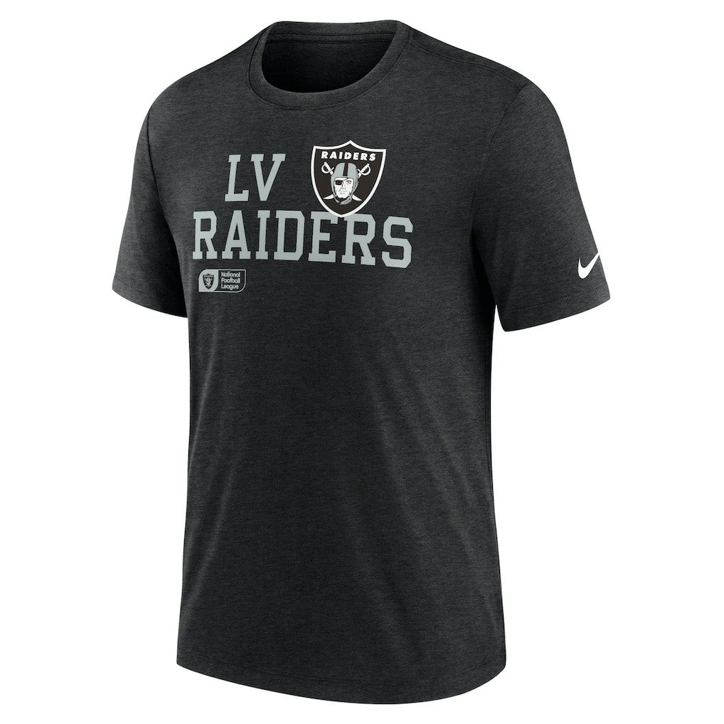 NFL Las Vegas Raiders Overlap Lockup Tri-Blend T-Shirt