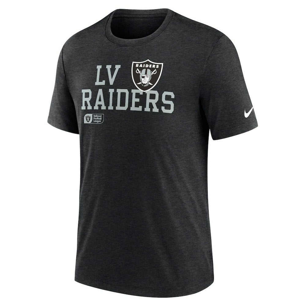NFL Las Vegas Raiders Overlap Lockup Tri-Blend T-Shirt