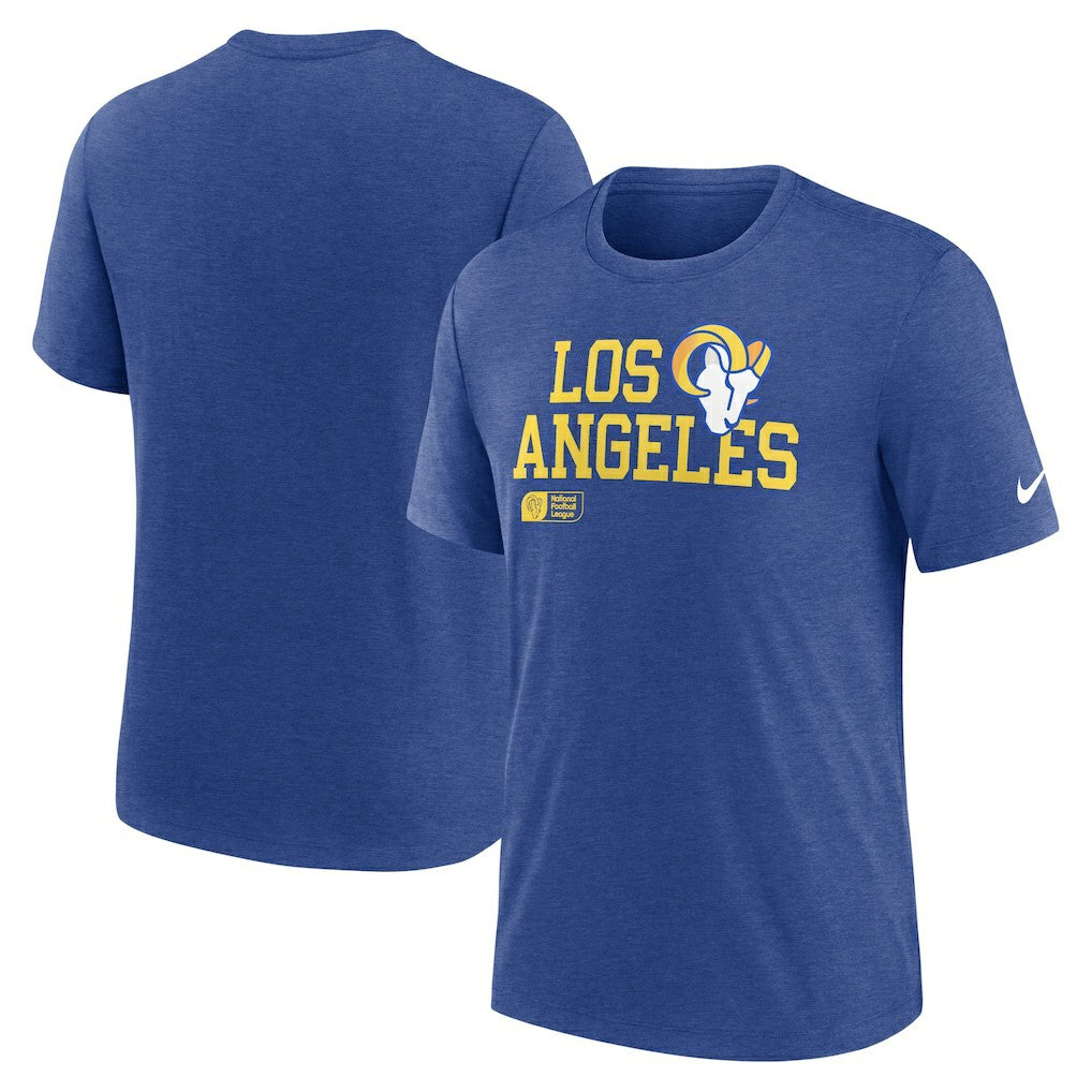 NFL Los Angeles Rams Overlap Lockup Tri-Blend T-Shirt