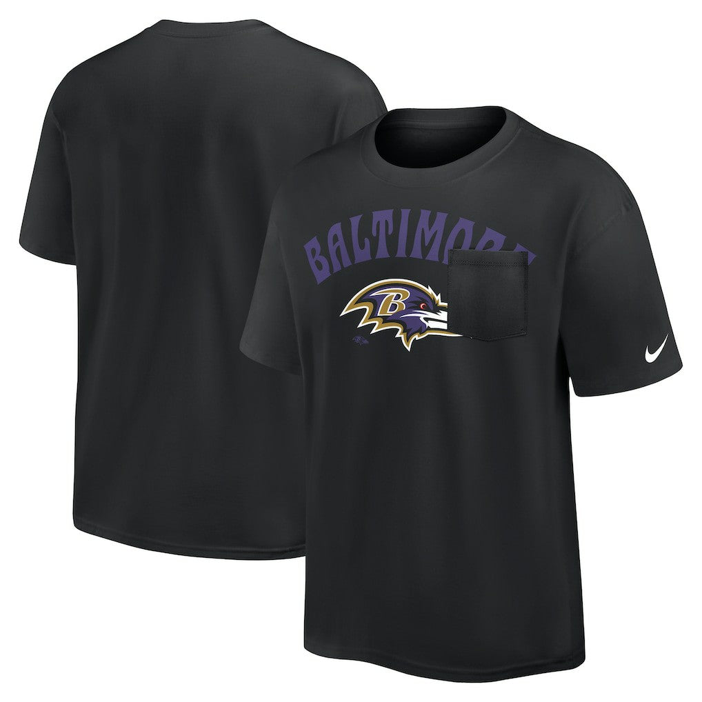 NFL Baltimore Ravens Rewind Heavy Max90 Pocket T-Shirt