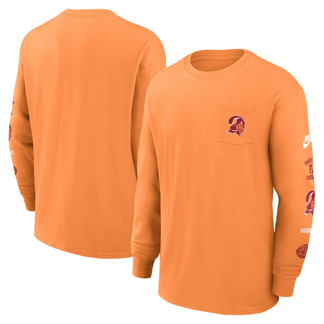 NFL Tampa Bay Buccaneers Rewind Heavy Max90 Pocket Long Sleeve T-Shirt