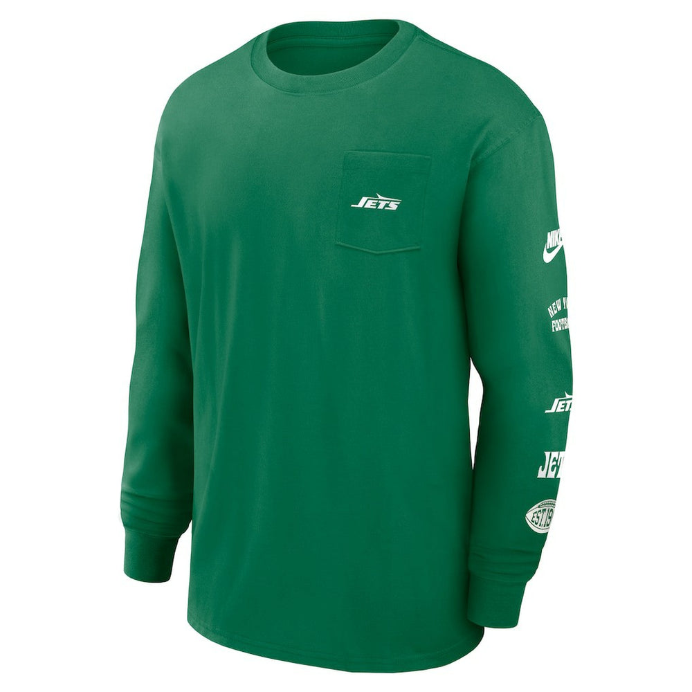 NFL New York Jets Rewind Heavy Max90 Pocket Long Sleeve T-Shirt