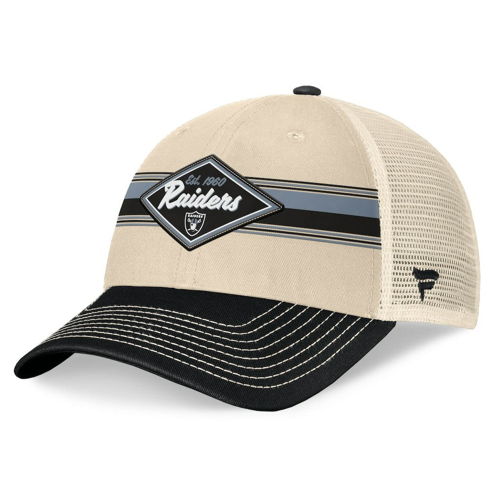 NFL Las Vegas Raiders Diamond Stripe Trucker Adjustable Hat