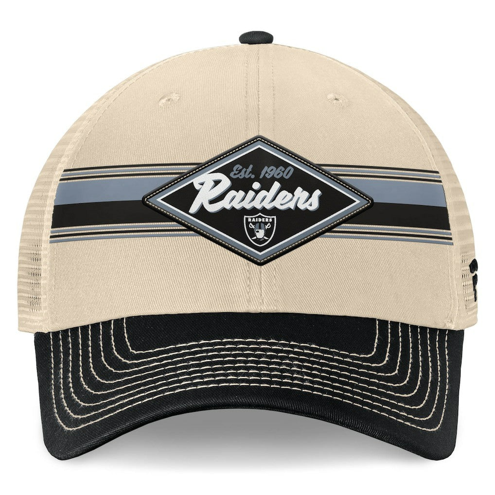 NFL Las Vegas Raiders Diamond Stripe Trucker Adjustable Hat
