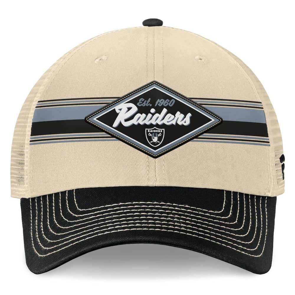 NFL Las Vegas Raiders Diamond Stripe Trucker Adjustable Hat