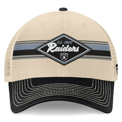 NFL Las Vegas Raiders Diamond Stripe Trucker Adjustable Hat