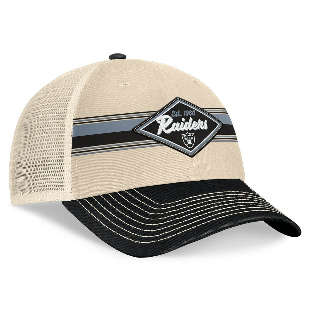 NFL Las Vegas Raiders Diamond Stripe Trucker Adjustable Hat