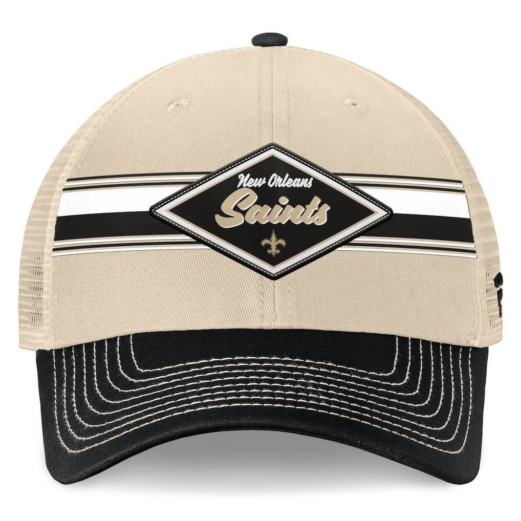 NFL New Orleans Saints Diamond Stripe Trucker Adjustable Hat