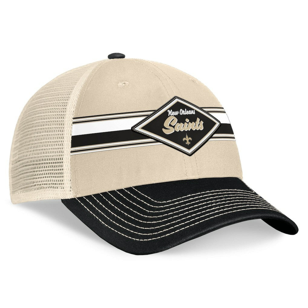 NFL New Orleans Saints Diamond Stripe Trucker Adjustable Hat