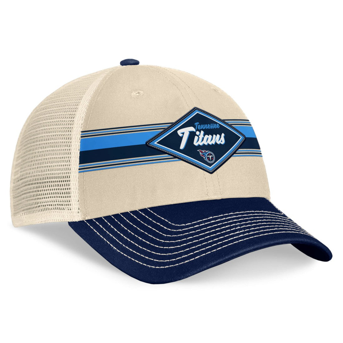 NFL Tennessee Titans Diamond Stripe Trucker Adjustable Hat