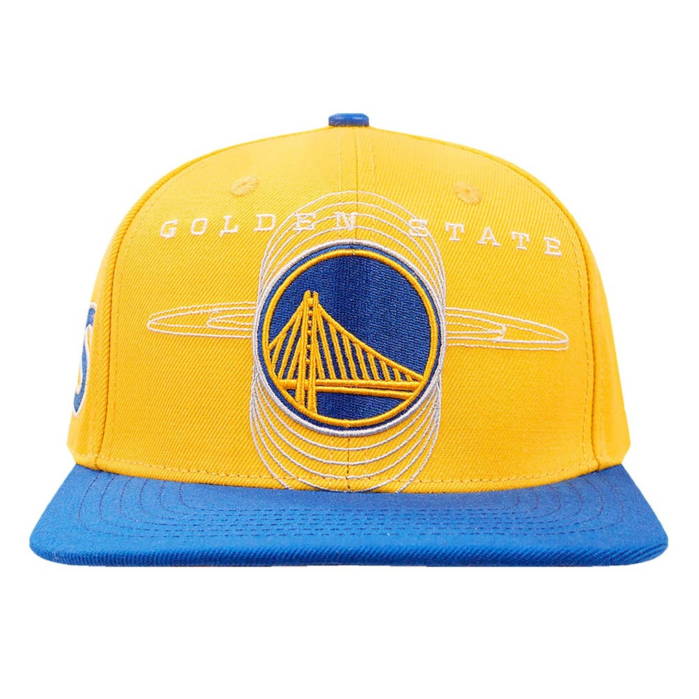 Golden State Warriors Pro Standard Logo Morph Snapback Hat sale - Gold/Royal online
