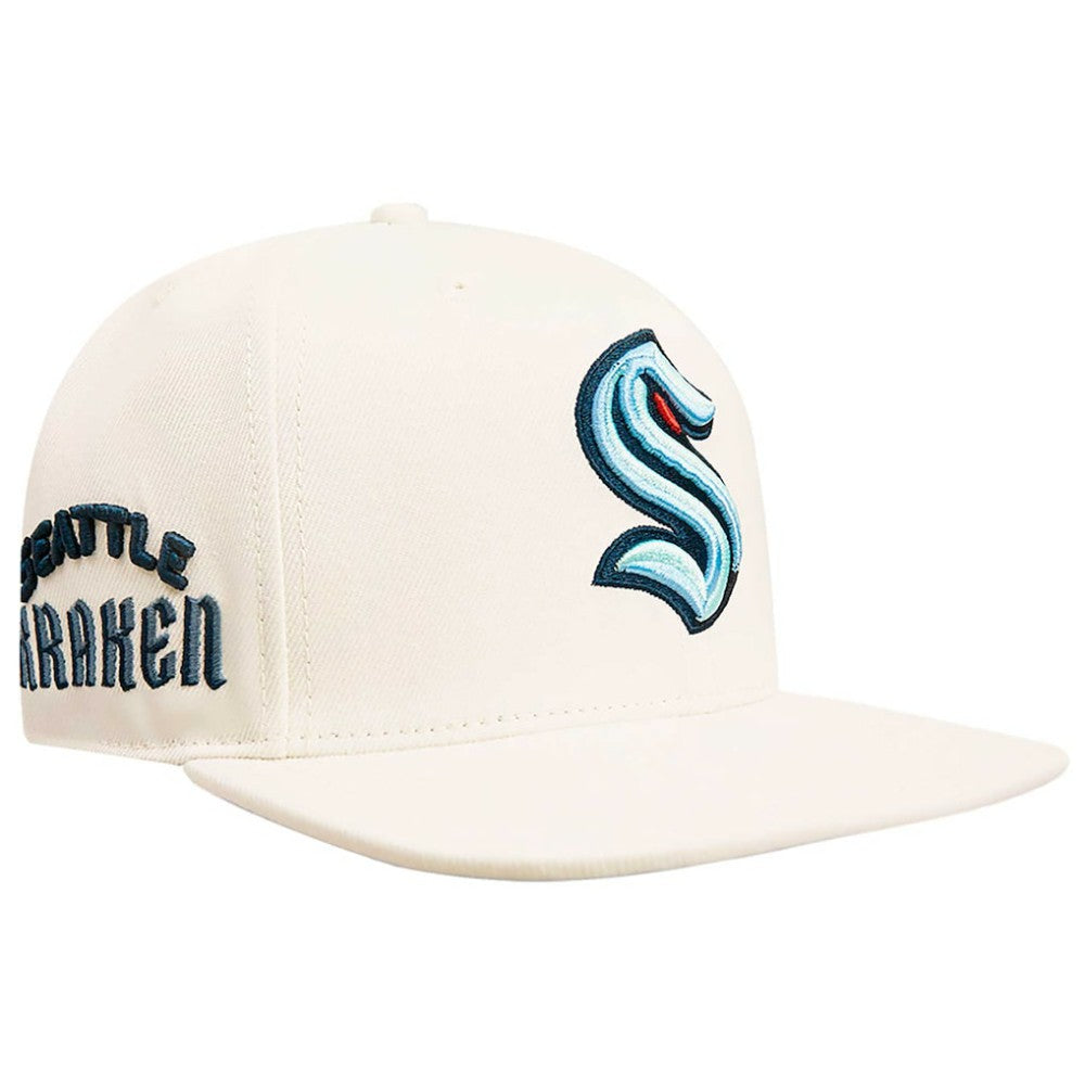 Seattle Kraken Pro Standard Retro Classic Logo Snapback Hat