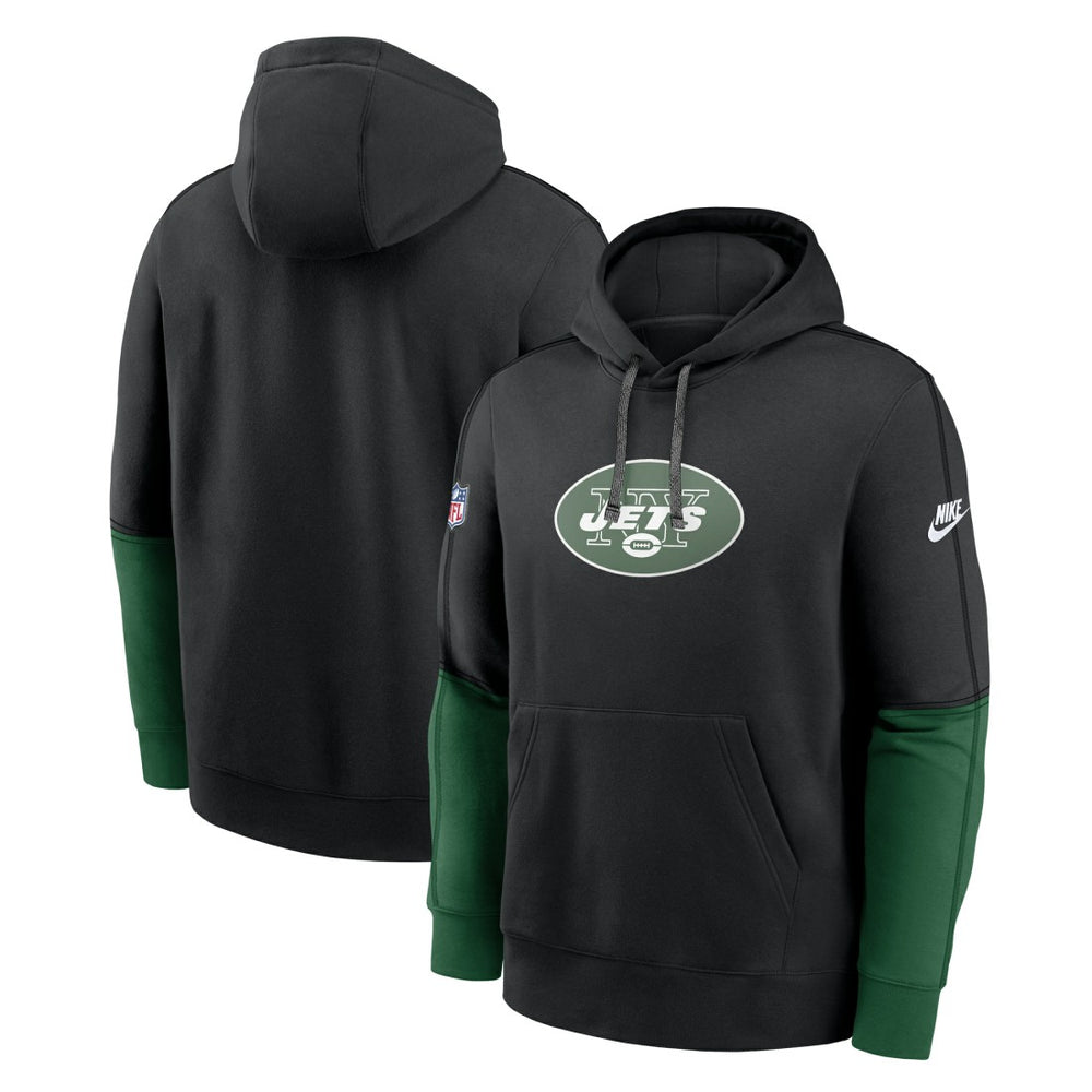 NFL New York Jets Throwback Logo Club Tri-Blend Pullover Hoodie