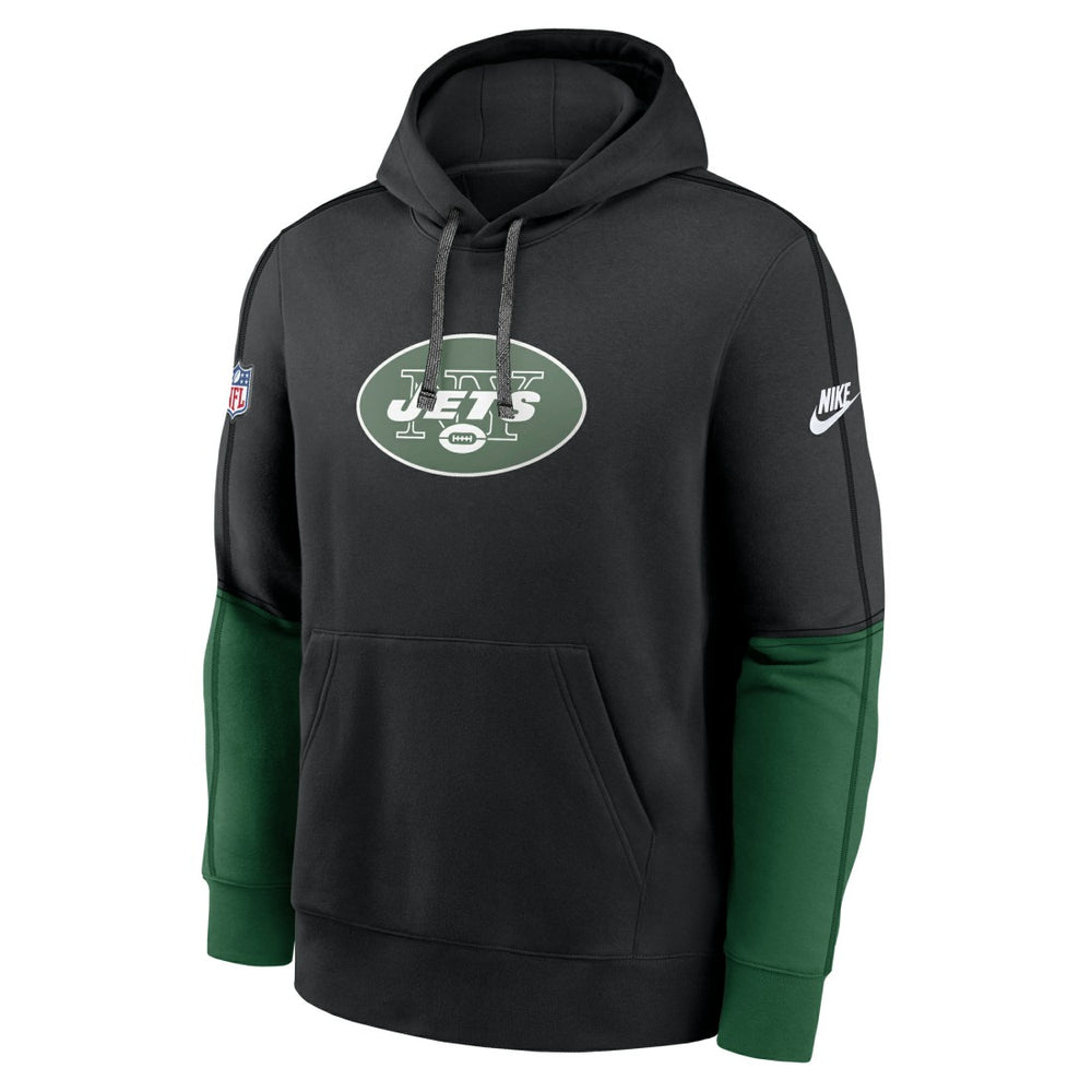 NFL New York Jets Throwback Logo Club Tri-Blend Pullover Hoodie