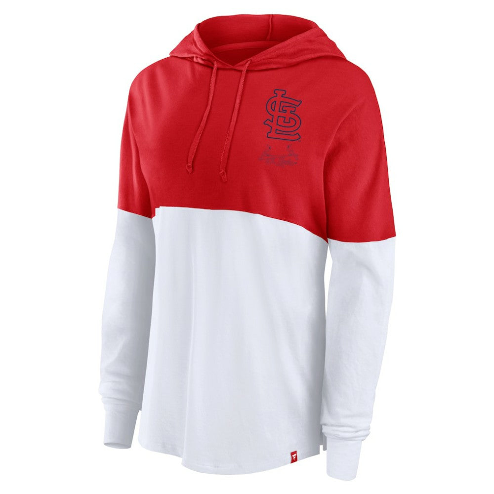 St. Louis Cardinals Women's Backup Option Pullover Hoodie - Red/White