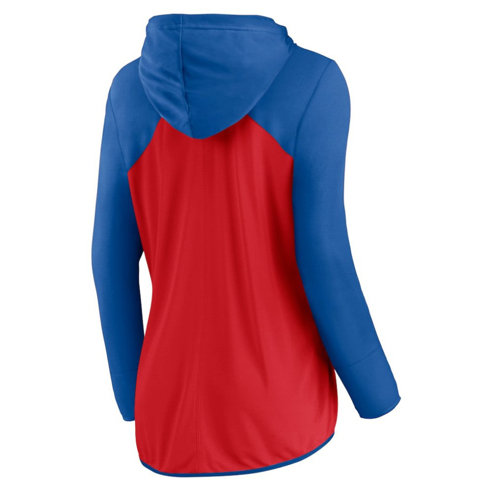 Philadelphia Phillies Women's Script Sleeve Full-Zip Hoodie - Red/Royal