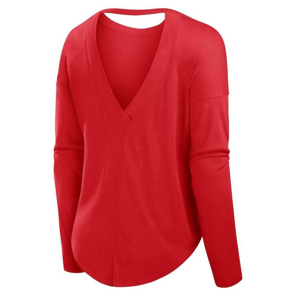 Philadelphia Phillies Women's Core Boat Neck Long Sleeve T-Shirt  - Red