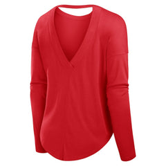 Philadelphia Phillies Women's Core Boat Neck Long Sleeve T-Shirt  - Red