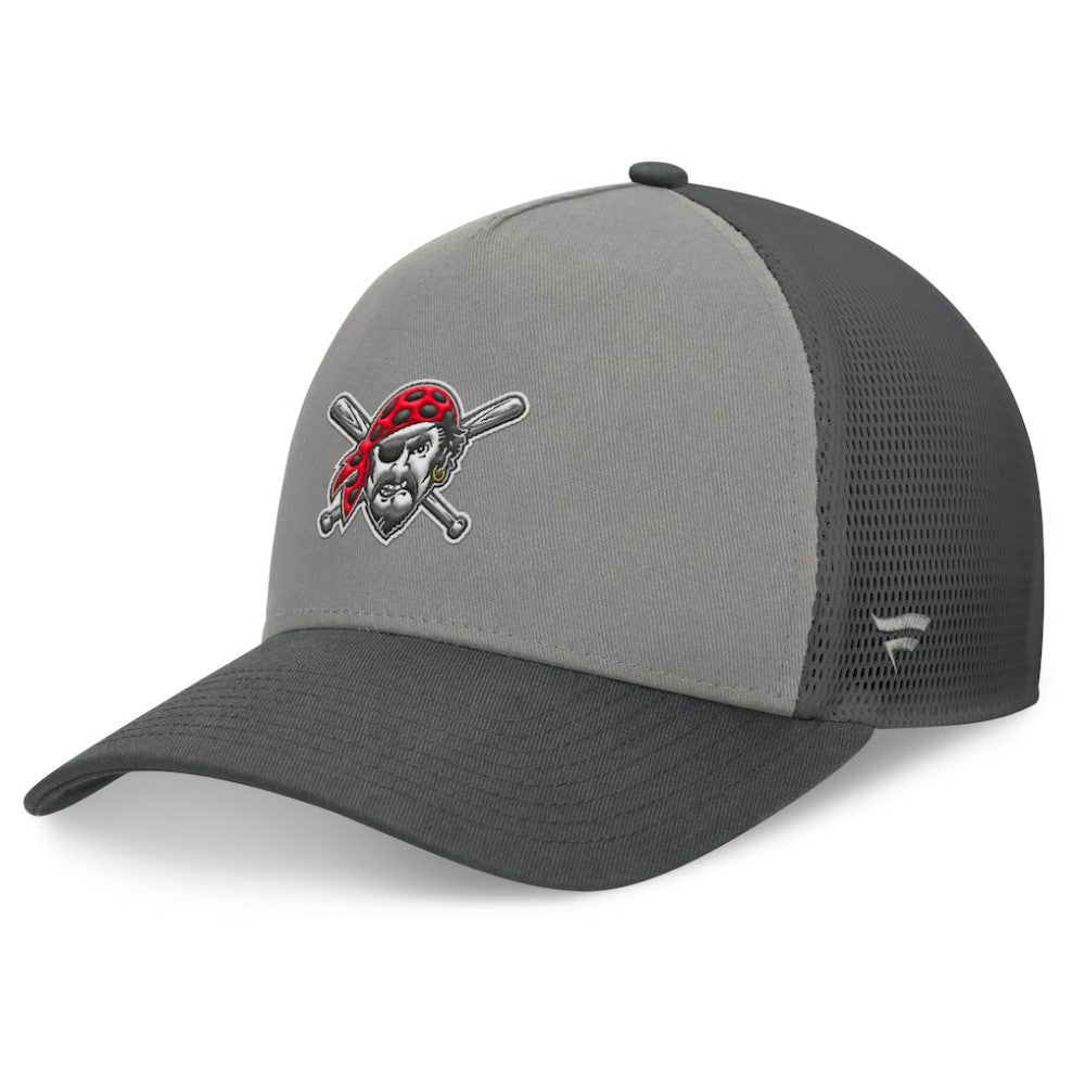 Pittsburgh Pirates A-Frame Trucker Adjustable Hat - Gray/Graphite