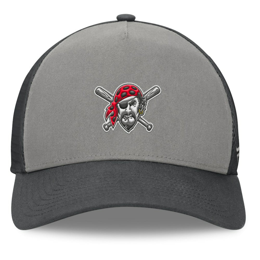 Pittsburgh Pirates A-Frame Trucker Adjustable Hat - Gray/Graphite
