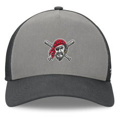 Pittsburgh Pirates A-Frame Trucker Adjustable Hat - Gray/Graphite