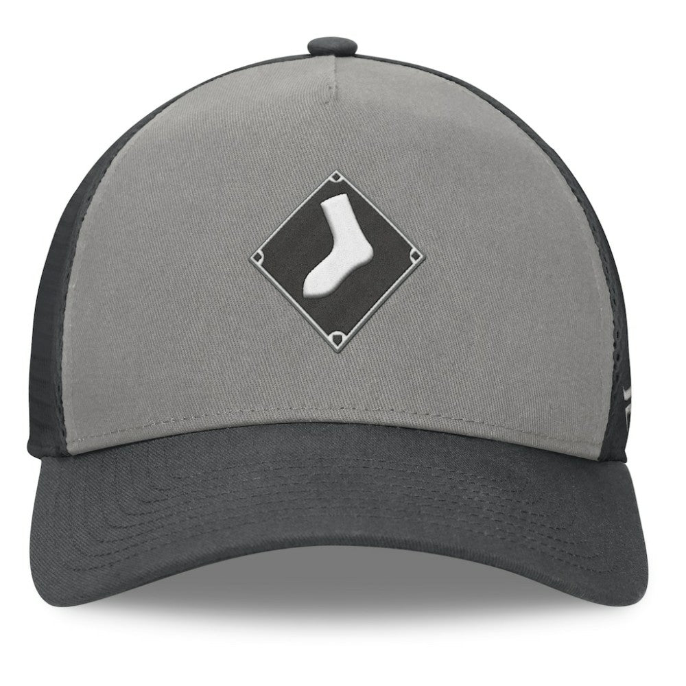 Chicago White Sox A-Frame Trucker Adjustable Hat - Gray/Graphite