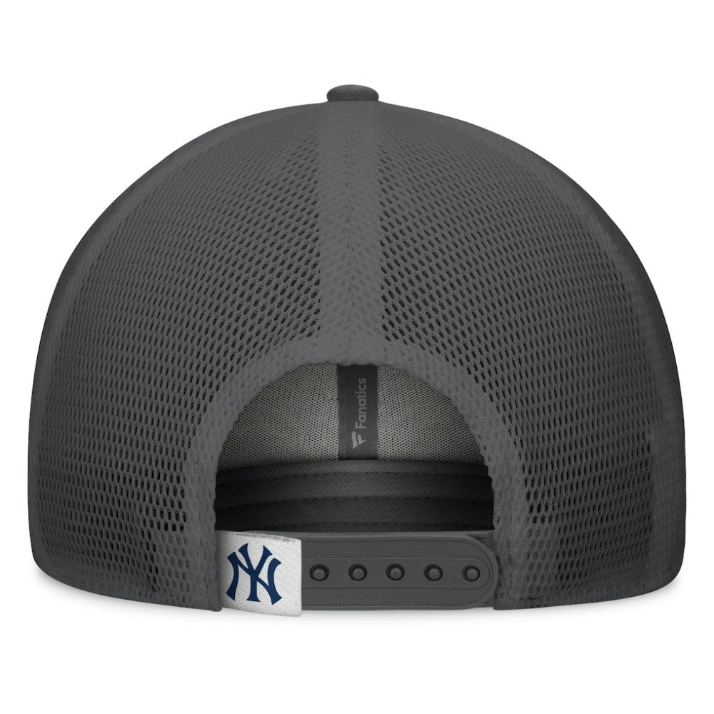 New York Yankees A-Frame Trucker Adjustable Hat - Gray/Graphite