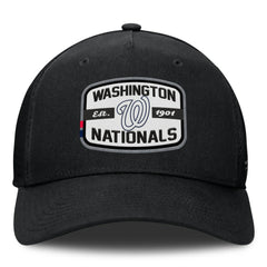Washington Nationals Team Patch A-Frame Trucker Snapback Hat - Black