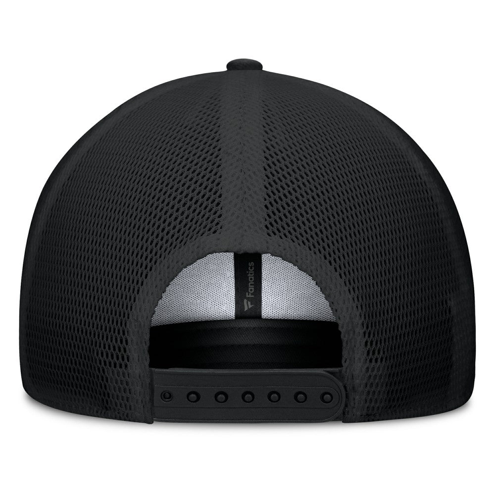 Miami Marlins Team Patch A-Frame Trucker Snapback Hat - Black