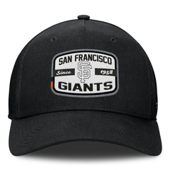 San Francisco Giants Team Patch A-Frame Trucker Snapback Hat - Black