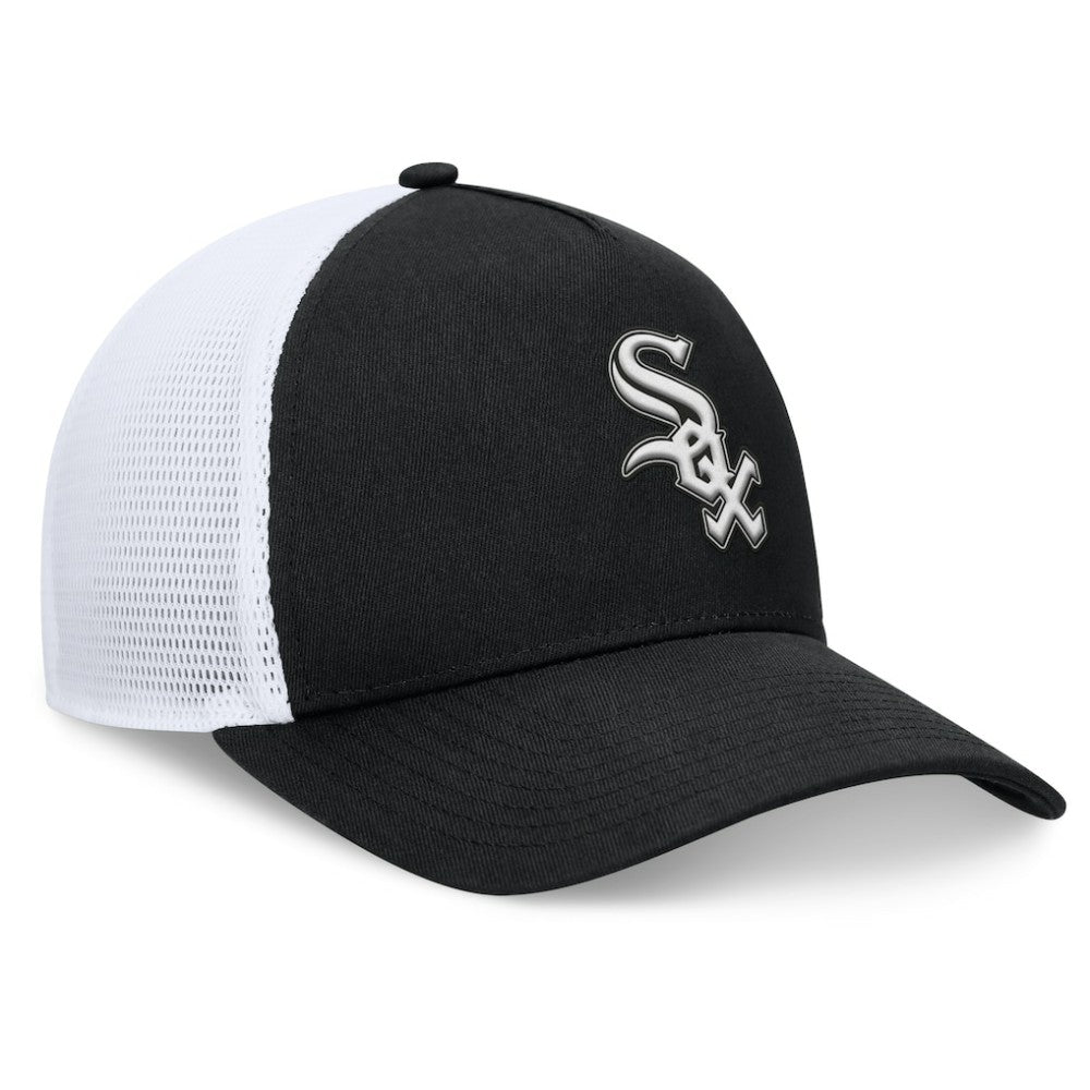 Chicago White Sox Fundamental A-Frame Adjustable Hat - Black