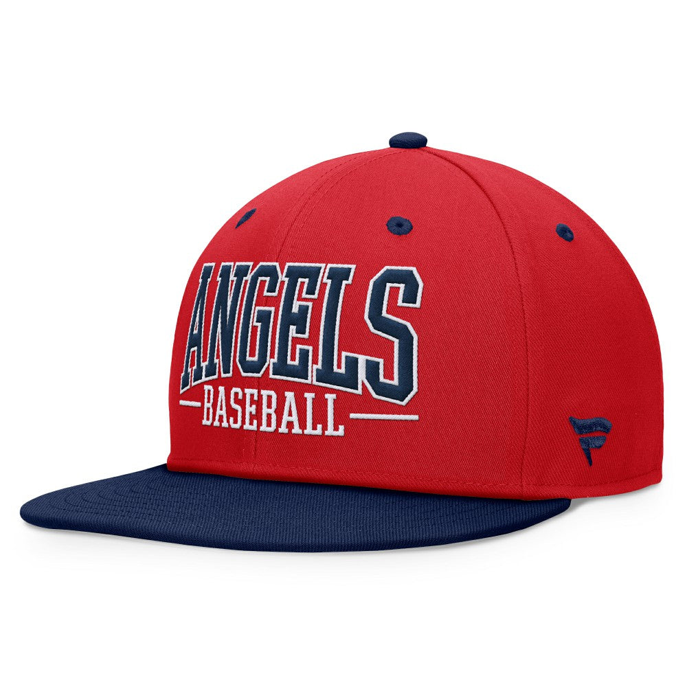 Los Angeles Angels Fundamental Bold Snapback Hat - Red/Navy