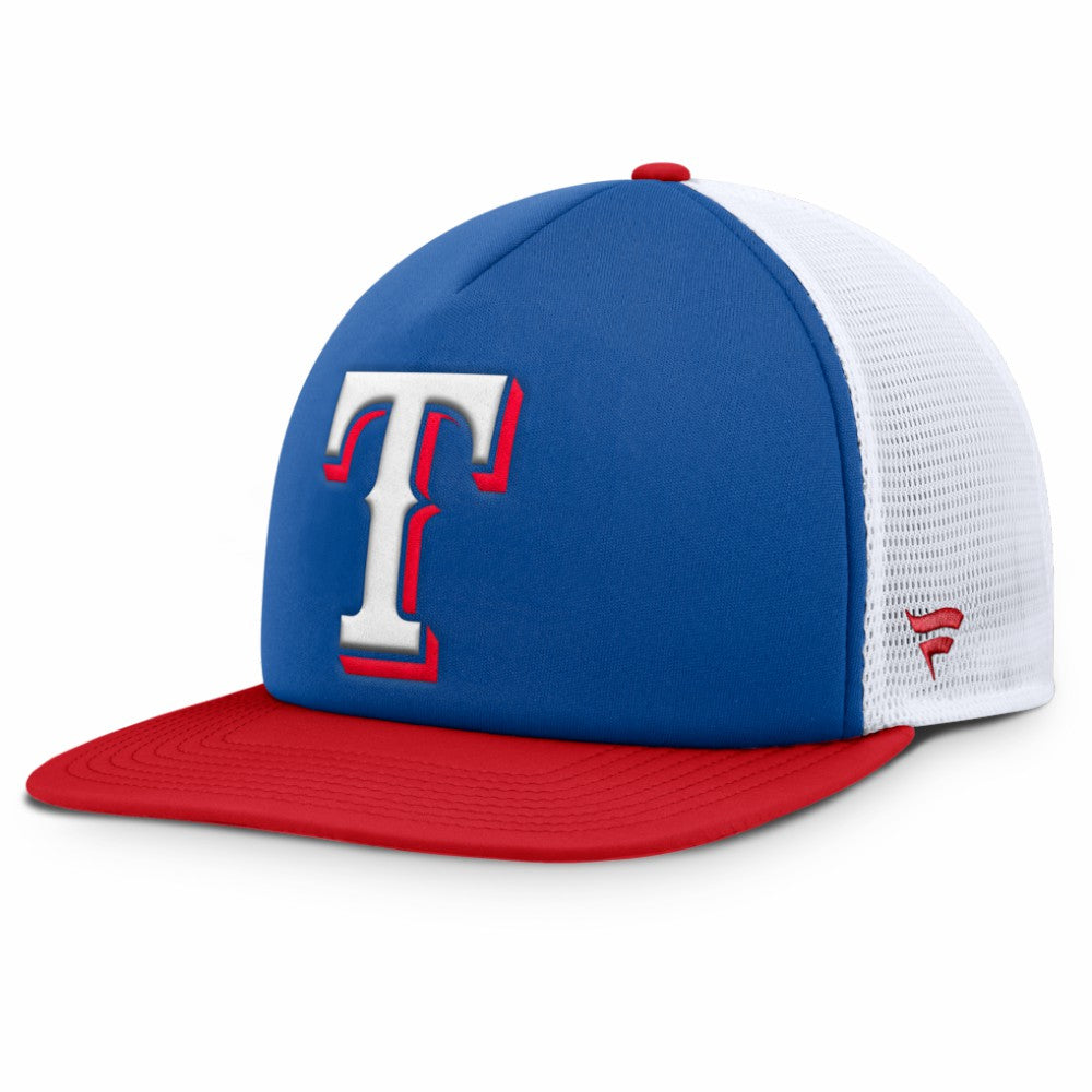 Texas Rangers Fundamental Foam Front Snapback Hat - Royal/White